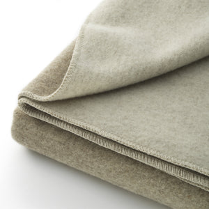 Blanket NATURAL - 100% Pure New Merino Wool -  DOUBLE FACE