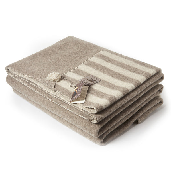King Size Double Bed blanket NATURAL - 100% pure new merino wool - NATURE - Undyed
