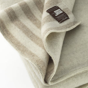 Coperta letto singolo LANAITALIANA - 100% Lana Vergine Merino - Bajadera -NATURALE