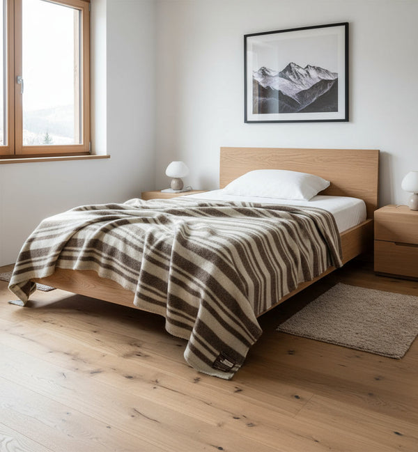 coperta naturale design 100% lana italiana