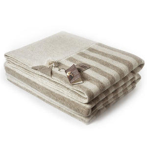 King Size Double Bed  blanket NATURAL - 100% Pure New Merino wool - ELEGANT - Undyed