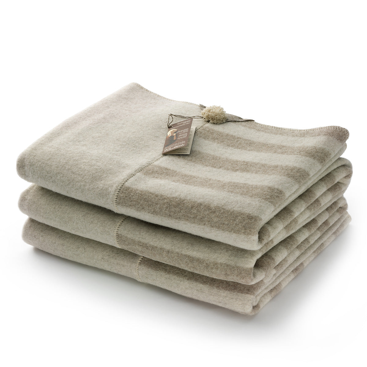 King Size Double Bed blanket NATURAL 100% pure new merino wool