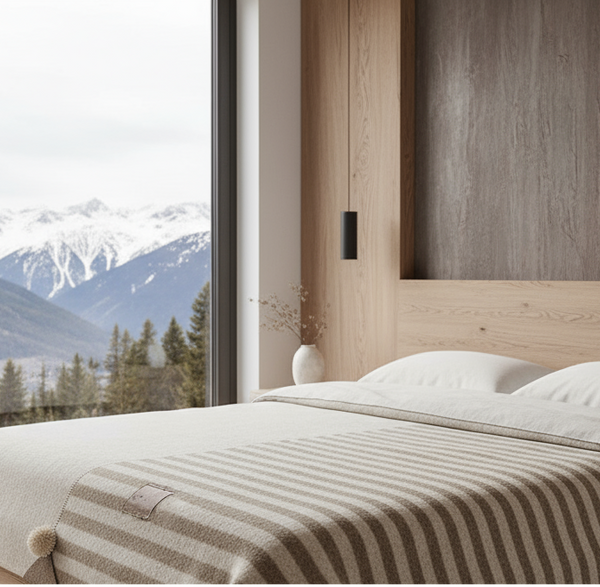 coperta matrimoniale design naturale