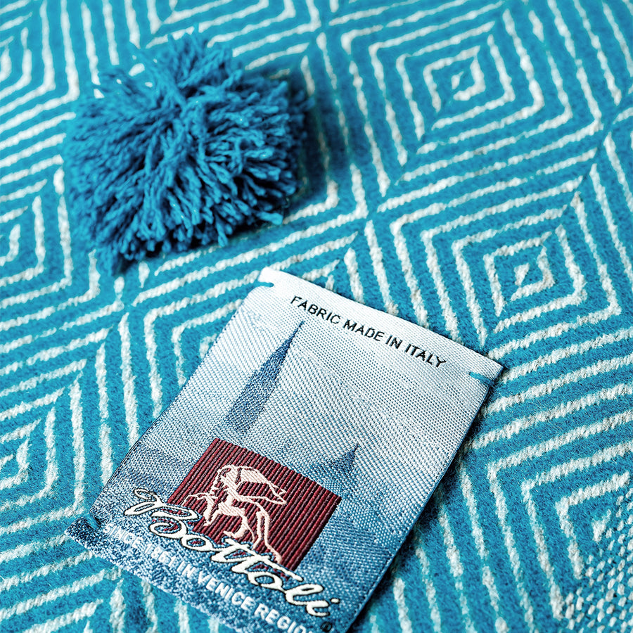 Plaid - 100% Lana Vergine Merino - Yacht marino