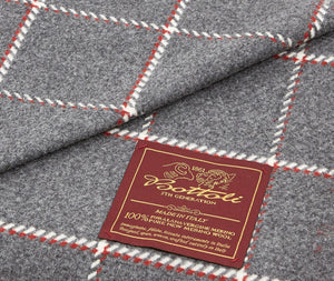 Plaid  "Fancy" - 100% Lana Vergine Merino - Overcheck  - grey